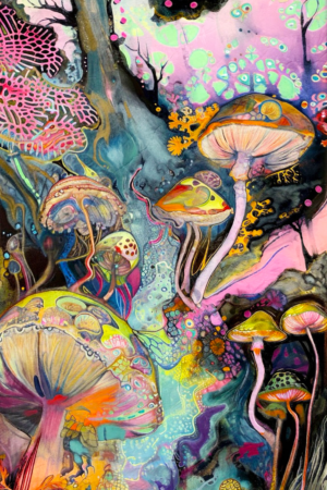 Gouache Mushroom Forest