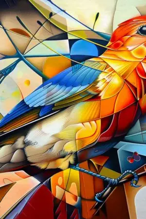 Caribbean Birds I Neo-Cubism