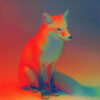colorful fox in the Caribbean spotlight